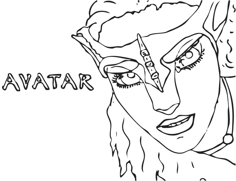 Avatar Movie Printable Coloring Page