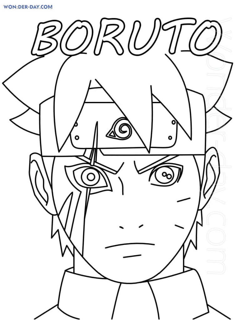 Feliz Boruto para colorir