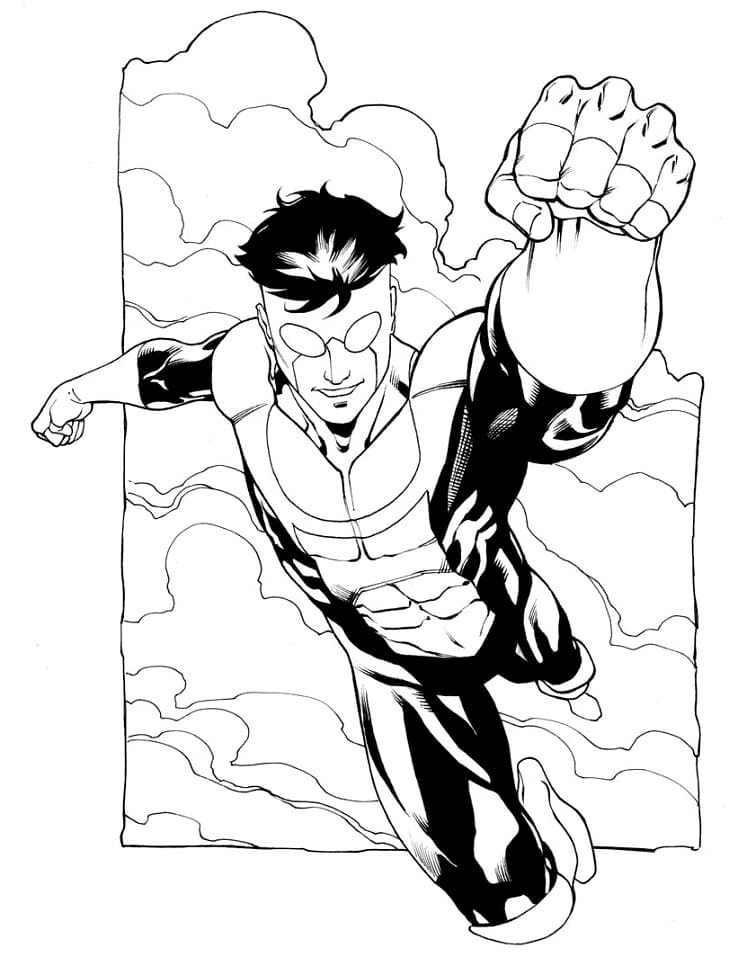 Awesome Invincible Coloring Page