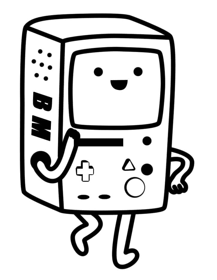 bmo adventure time coloring pages