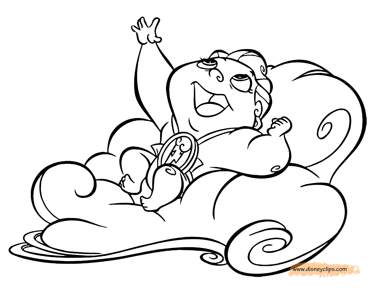 Baby Hercules reaching up Coloring Pages