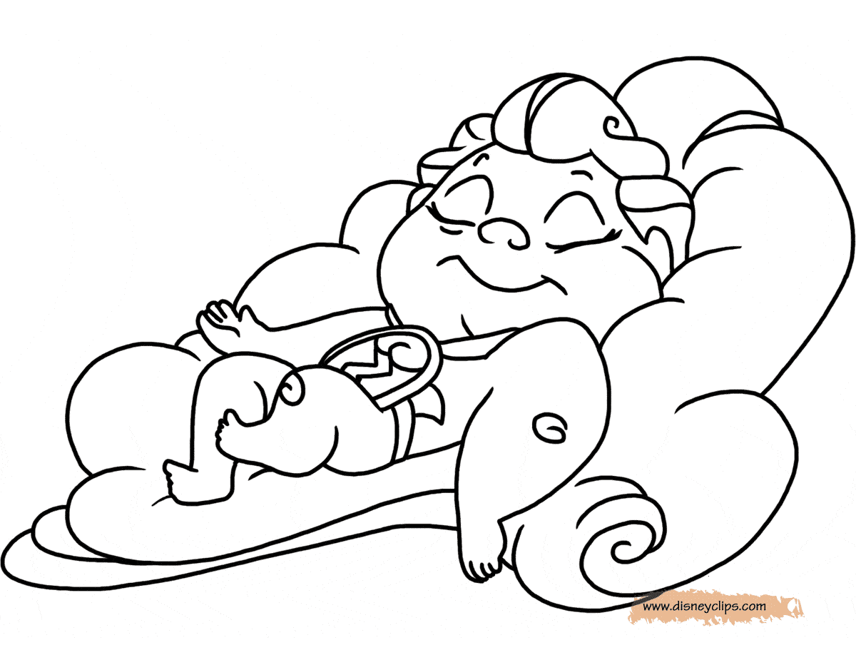 Baby Hercules sleeping Coloring Pages