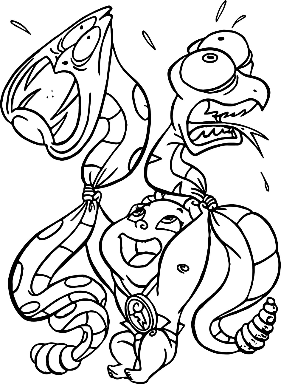 Baby Hercules with Snakes Coloring Page