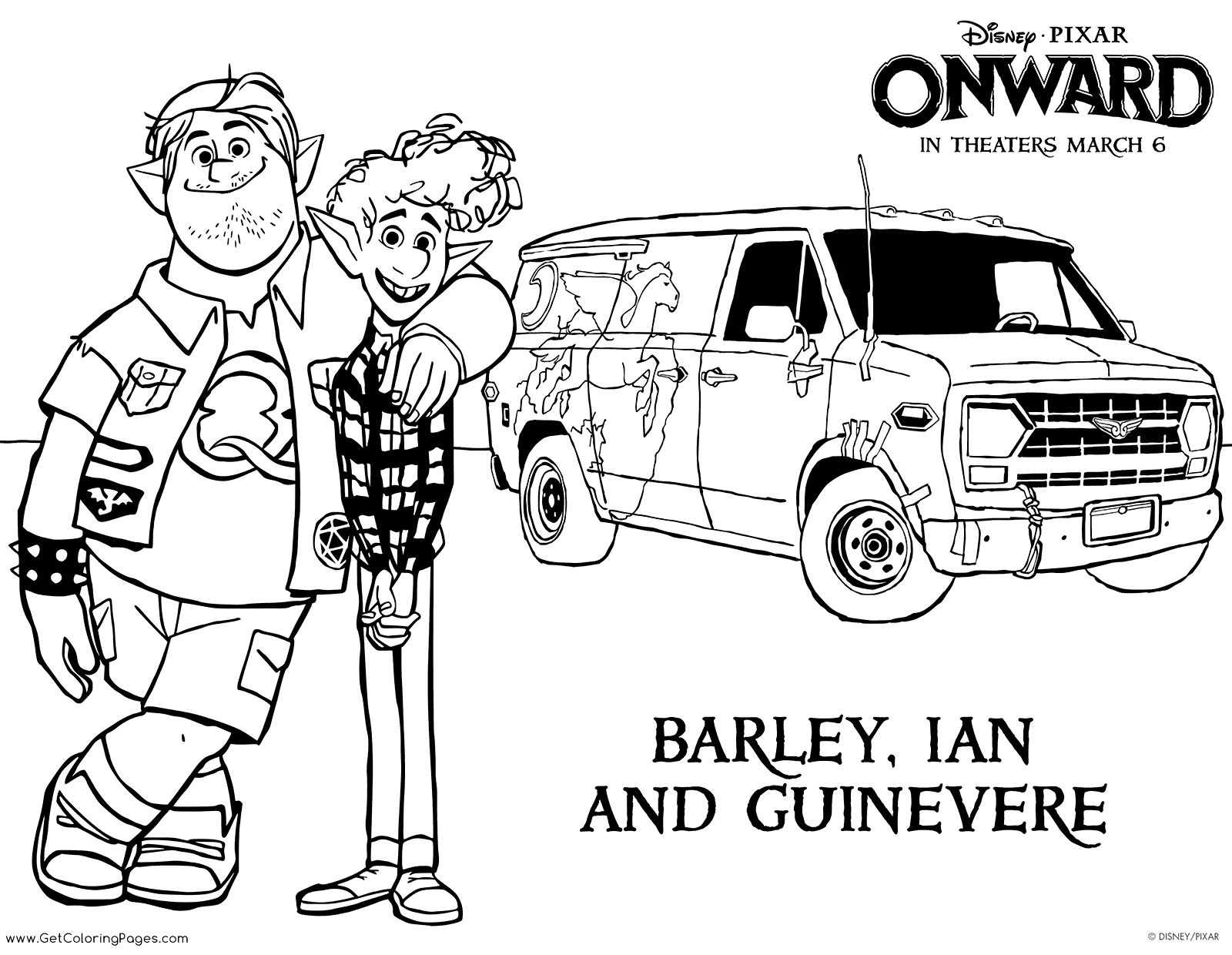 Barley, Ian and Guinevere Coloring Page