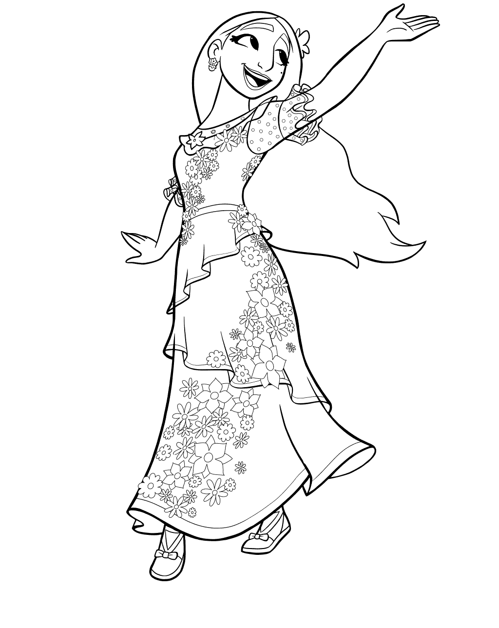 Beautiful Isabella Coloring Pages   Encanto Coloring Pages ...