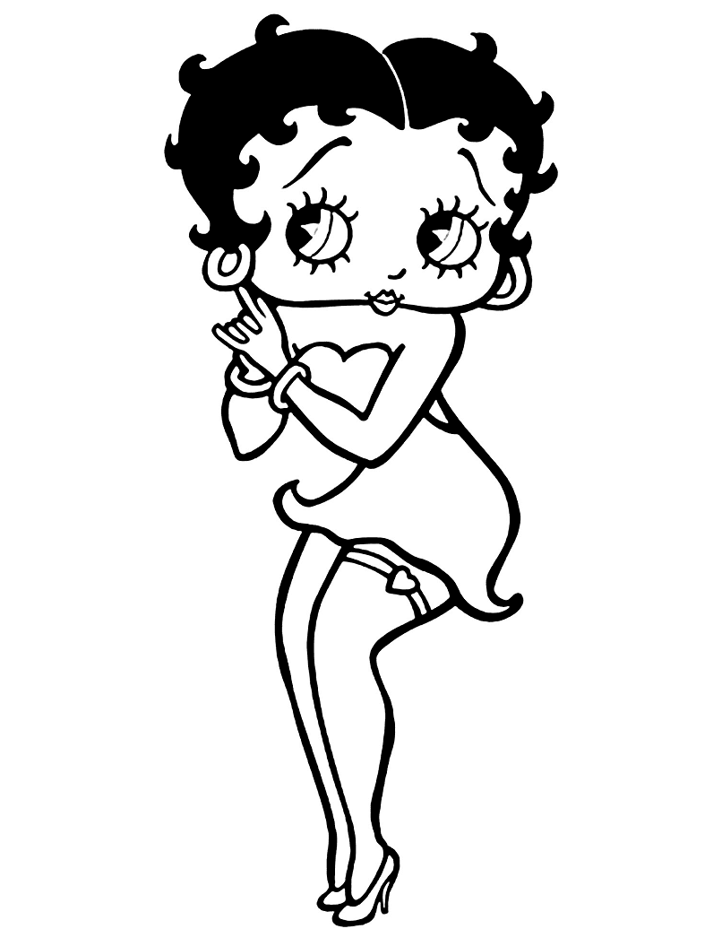 Betty Boop Coloring Page