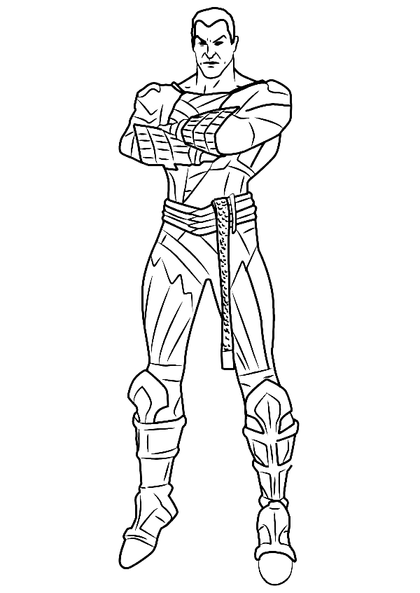Black Adam Free Coloring Pages