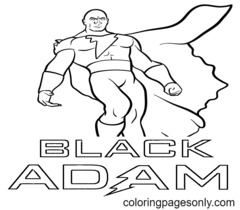 adam negro para colorear