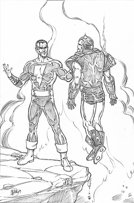 Zwarte Adam versus Iron Man van Black Adam
