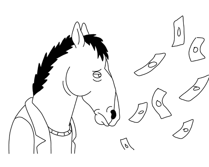 BoJack Horseman Free Coloring Page