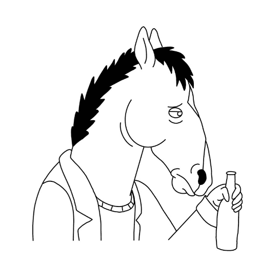 BoJack Horseman is Sad Coloring Page