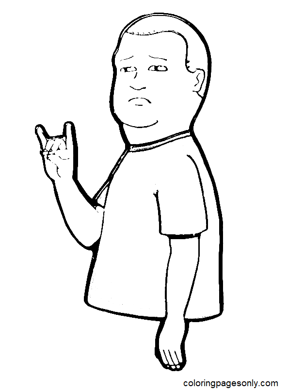 Bobby Hill – King of the Hill Coloring Page
