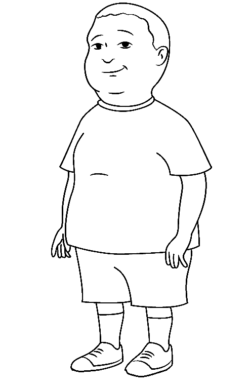 Bobby Hill from King of the Hill Coloring Page
