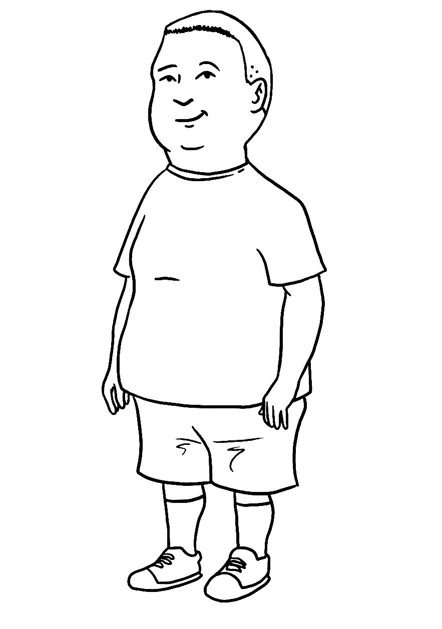 Bobby Hill Coloring Page