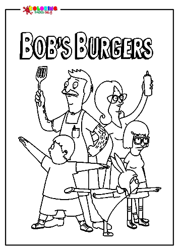 The Bad Guys and Bob's Burgers coloring pages