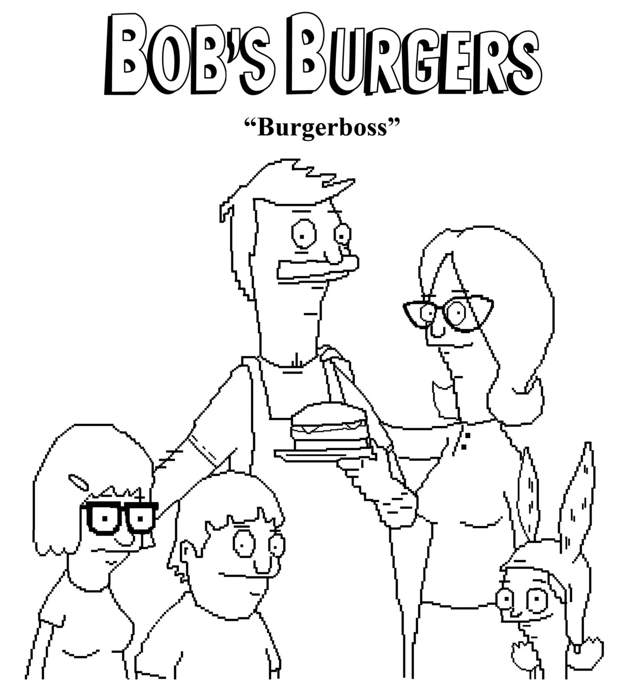 Hamburger di Bob per bambini da colorare