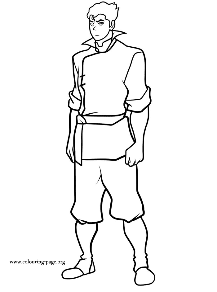 Bolin – Legend Of Korra Coloring Page