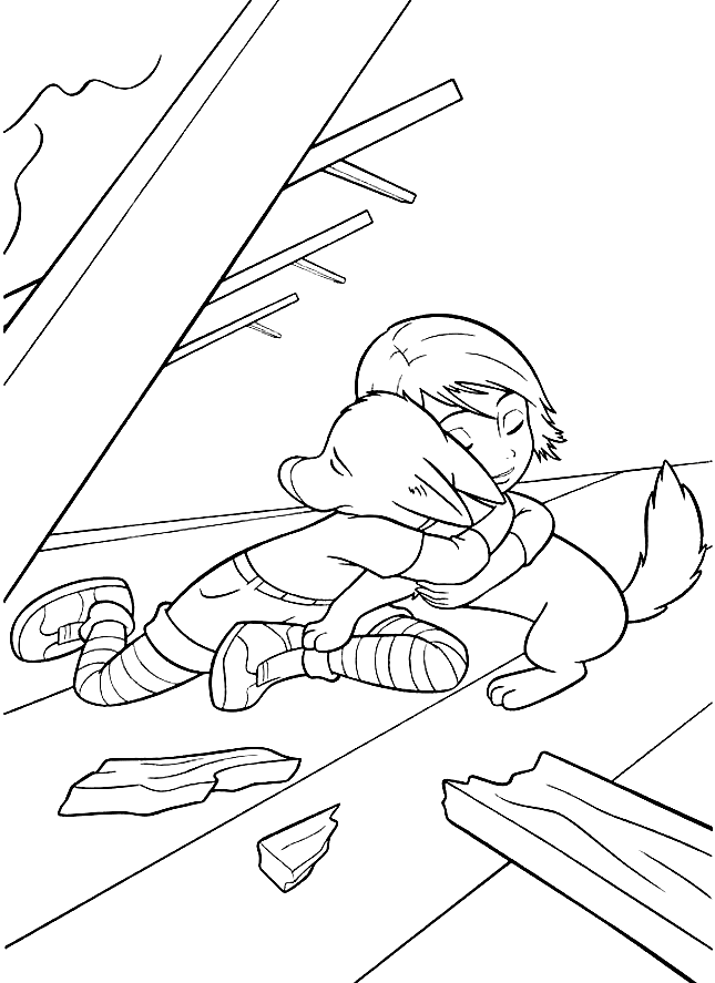 Bolt And Penny Coloring Page