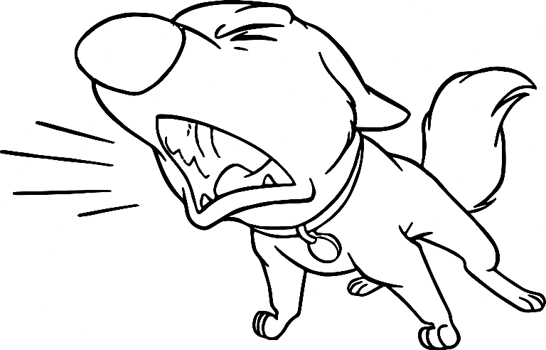 Bolt Barking Coloring Page