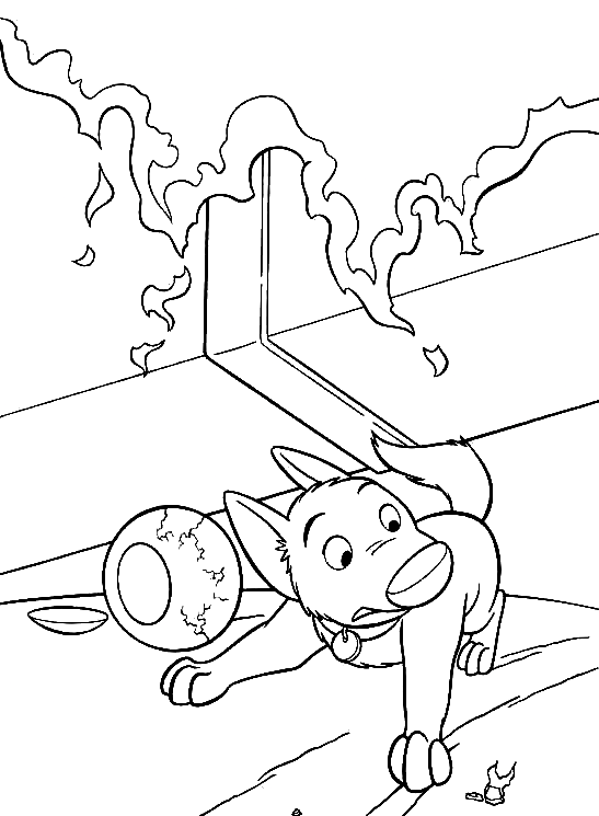 Bolt Disney Free Coloring Page