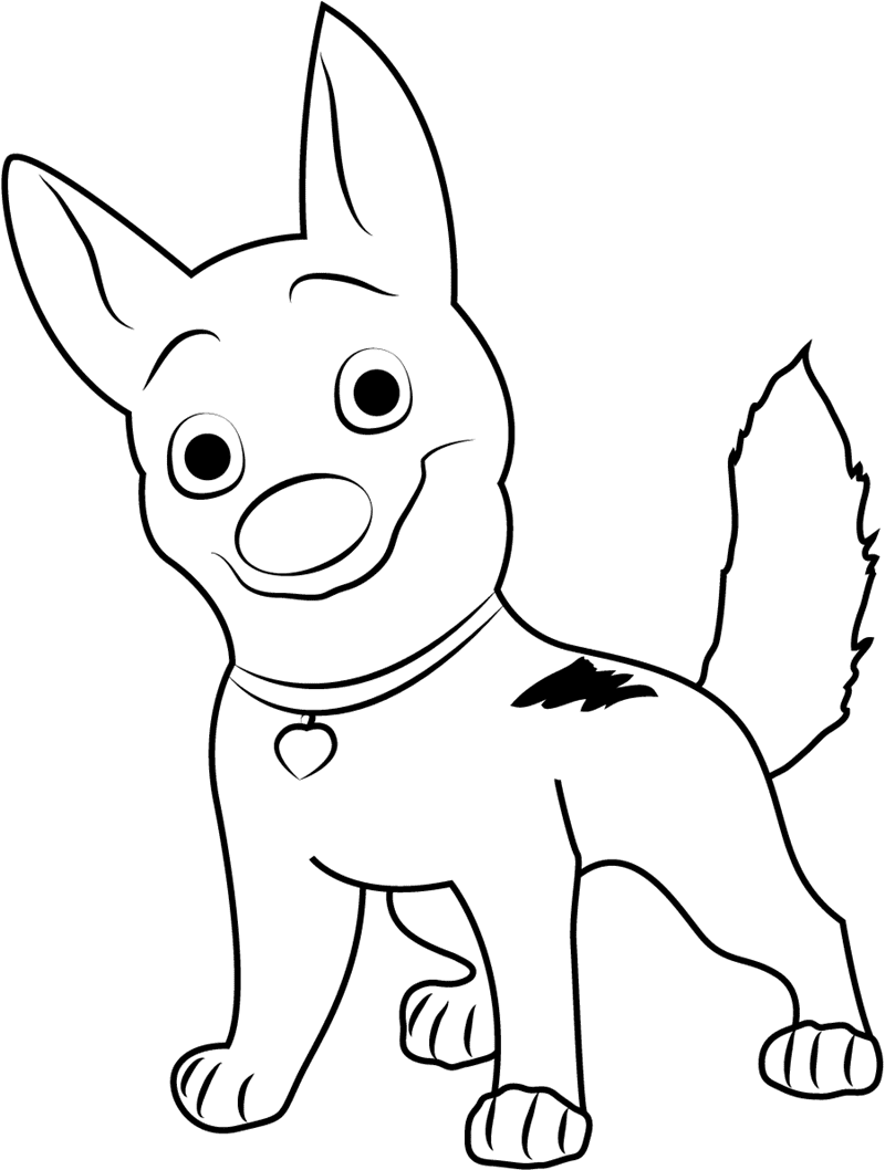 Bolt Smiling Coloring Page