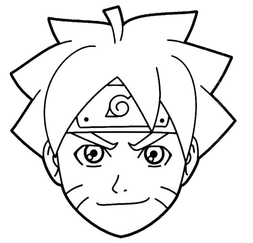 happy boruto Coloring Page - Anime Coloring Pages