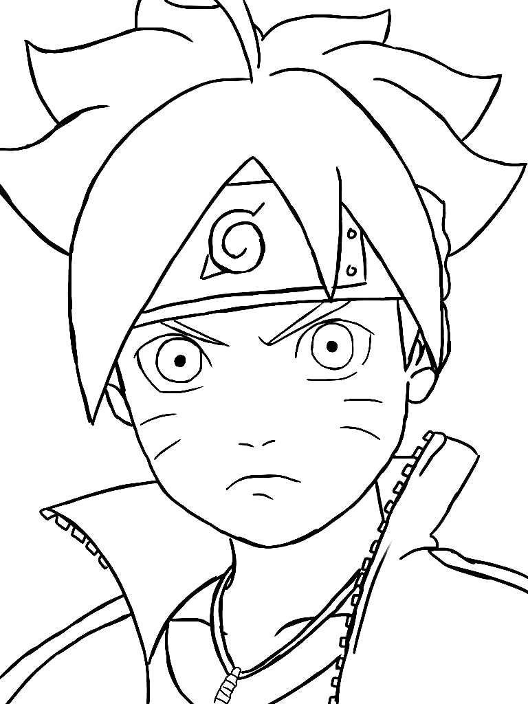 Coloring Pages Boruto Baryon mode Print Free