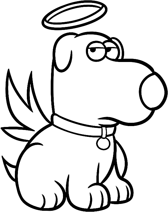 Brian Griffin In Family Guy Coloring Page