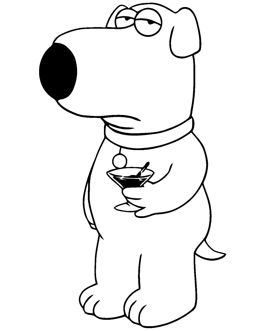 Brian Griffin Coloring Page