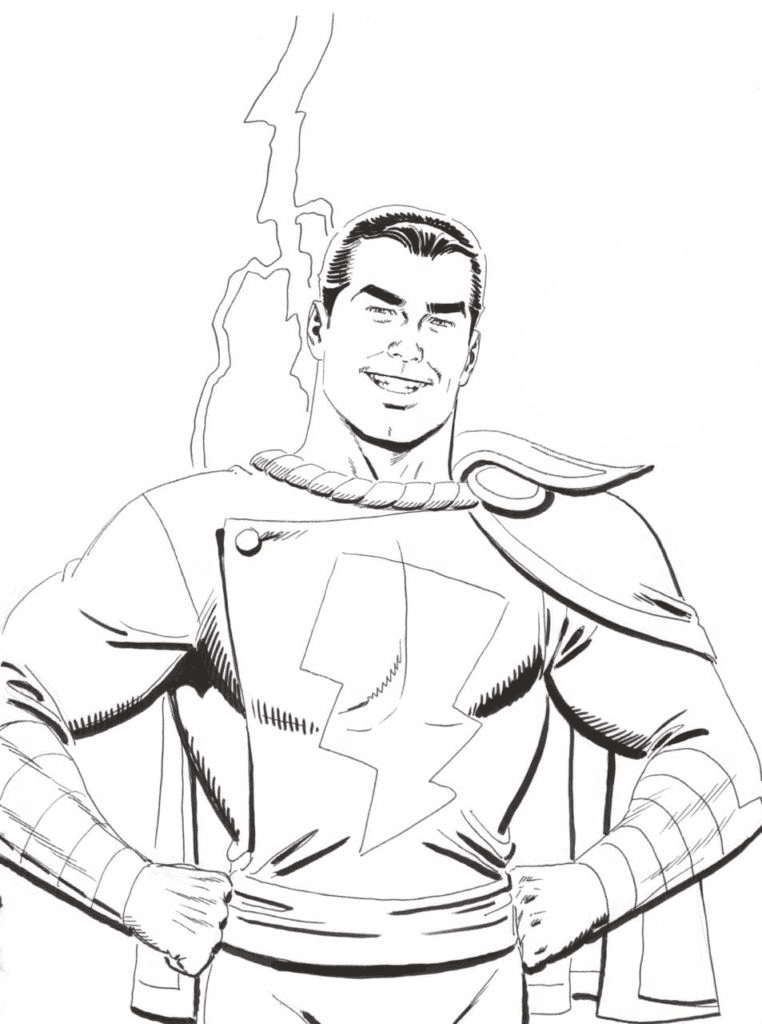 Captain Lightning Coloring Page