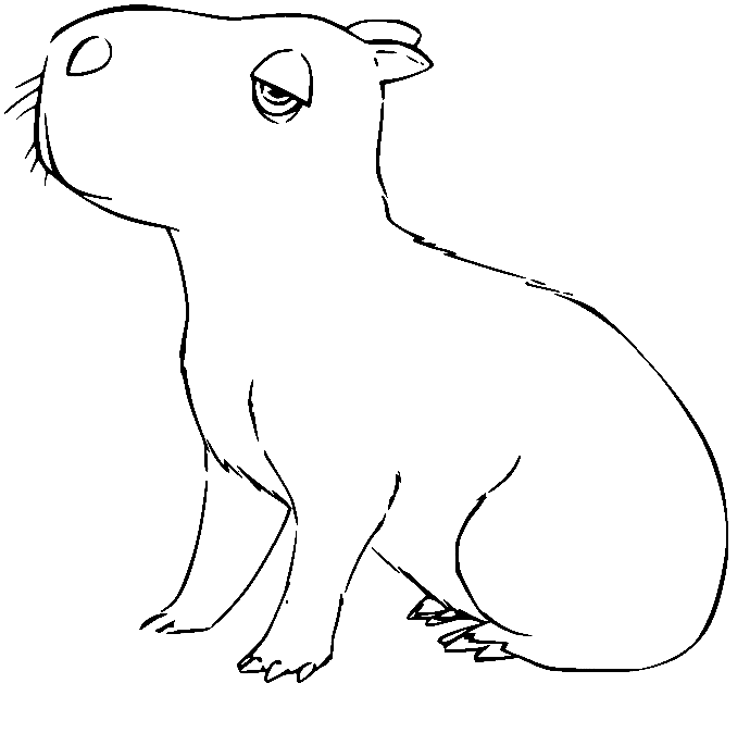 Capybara from Encanto Coloring Page