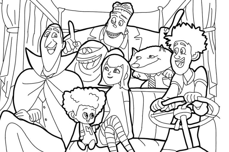 Characters Hotel Transylvania Coloring Page