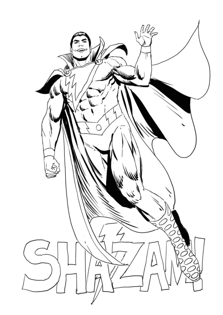 Cheerful Shazam Coloring Page