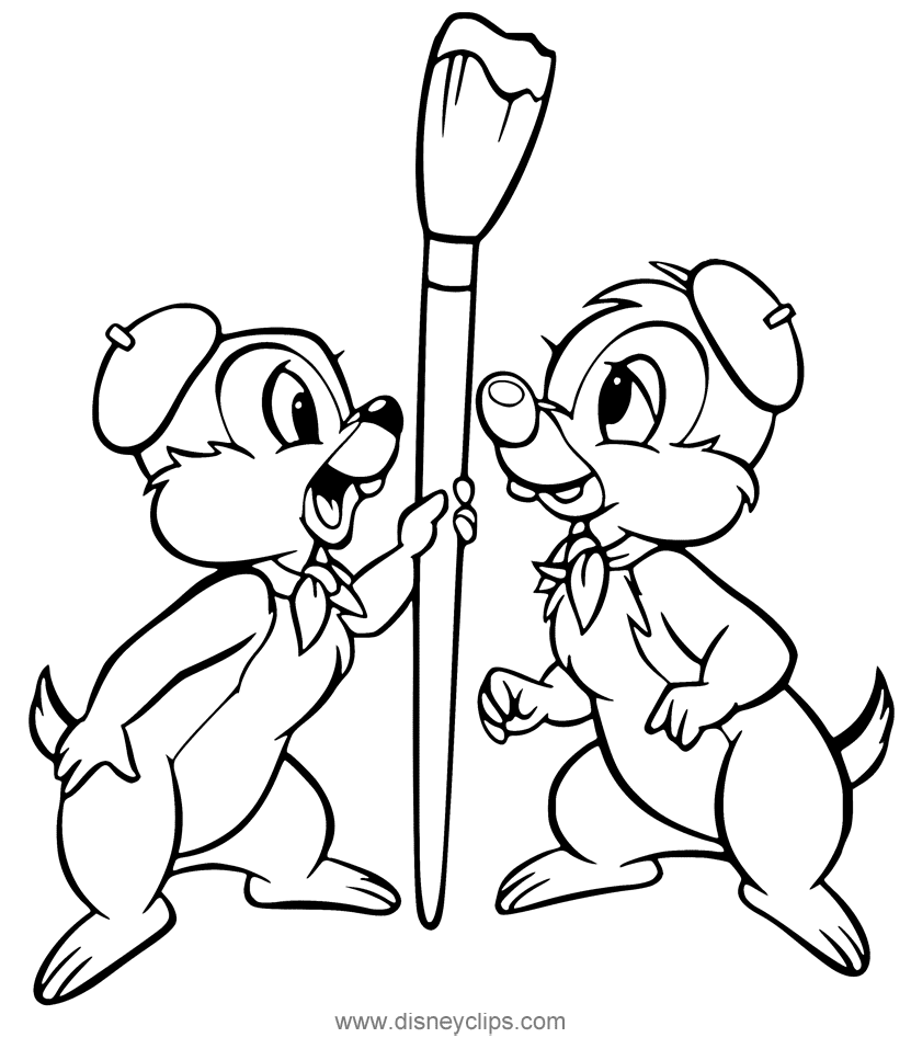 Чип и Дейл готовы рисовать из мультфильма "Чип и Дейл спешат на помощь"