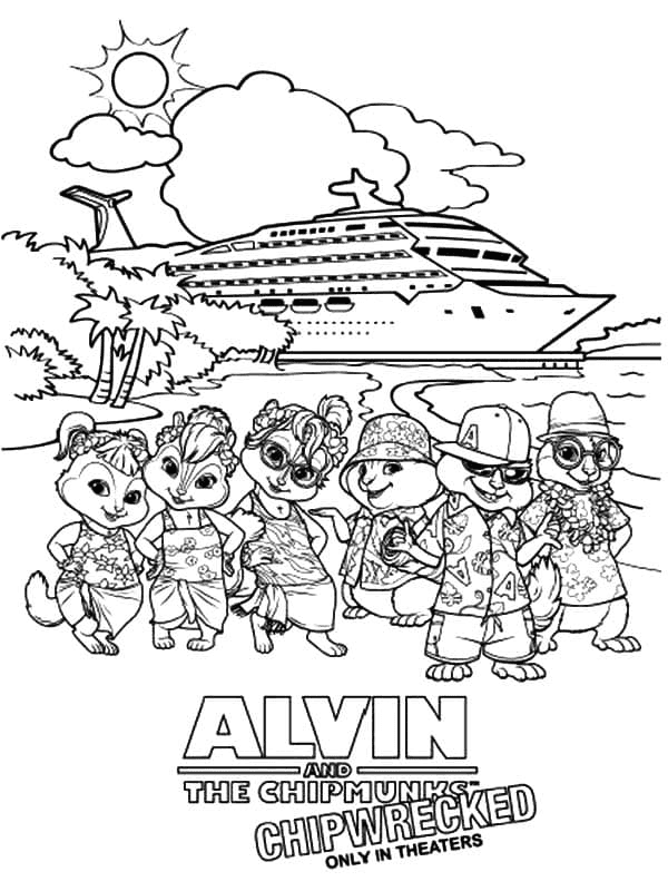 Chipmunks am Strand von Alvin und die Chipmunks