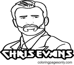 Chris Evans para colorir