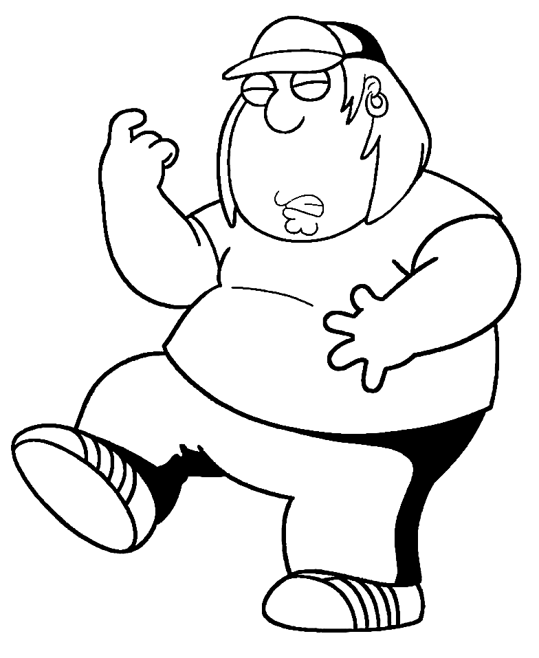 Chris Griffin in Family Guy Coloring Pages