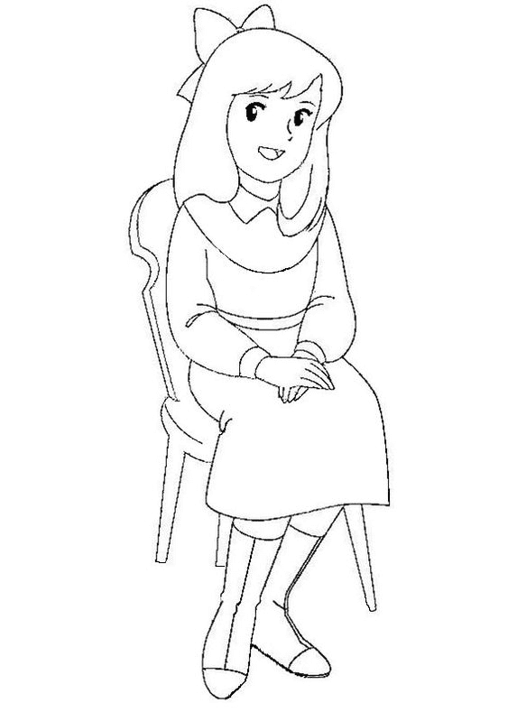 Clara from Heidi Coloring Page
