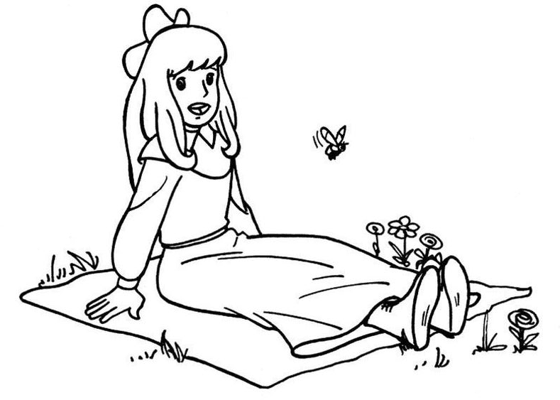 Clara in Heidi Coloring Pages