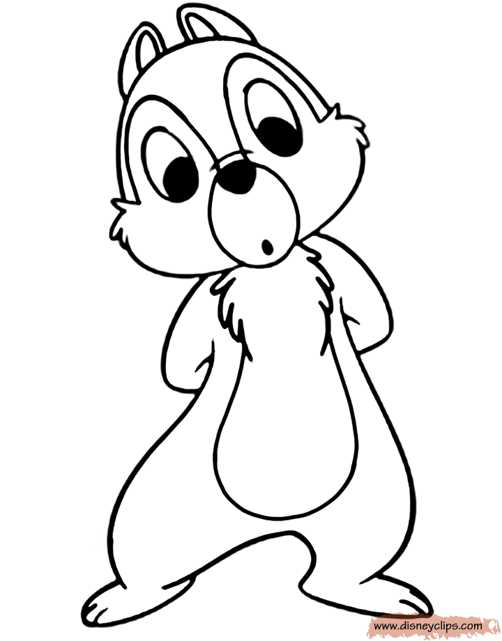 Confused Chip Coloring Page