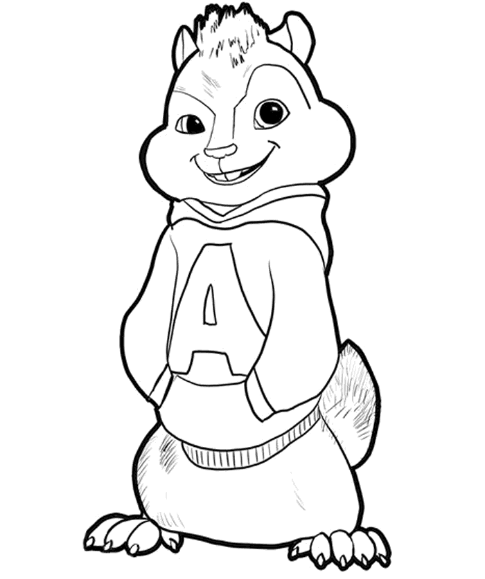 Cool Alvin Coloring Page