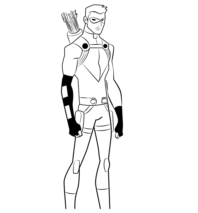 Cool Red Arrow Coloring Page