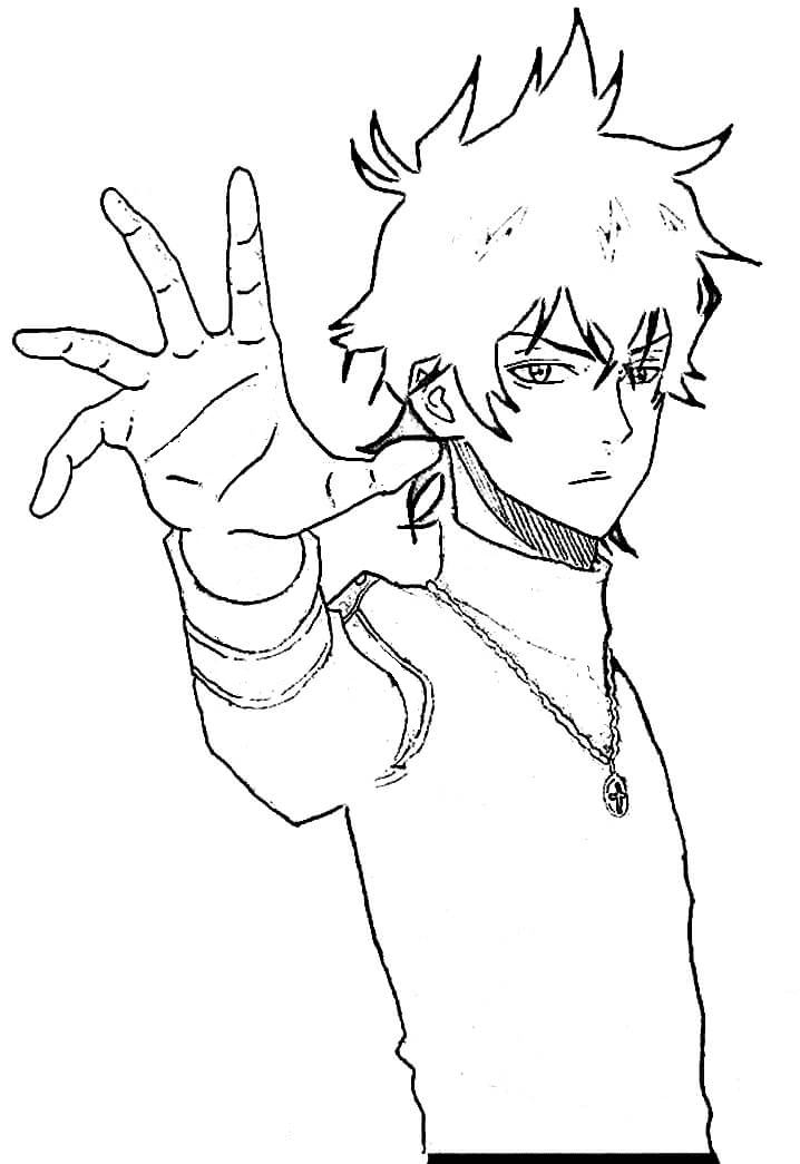 Cool Yuno Coloring Page
