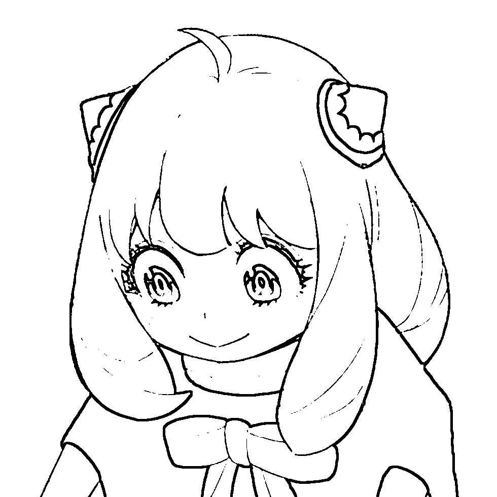 Cute Anya Forger Coloring Page