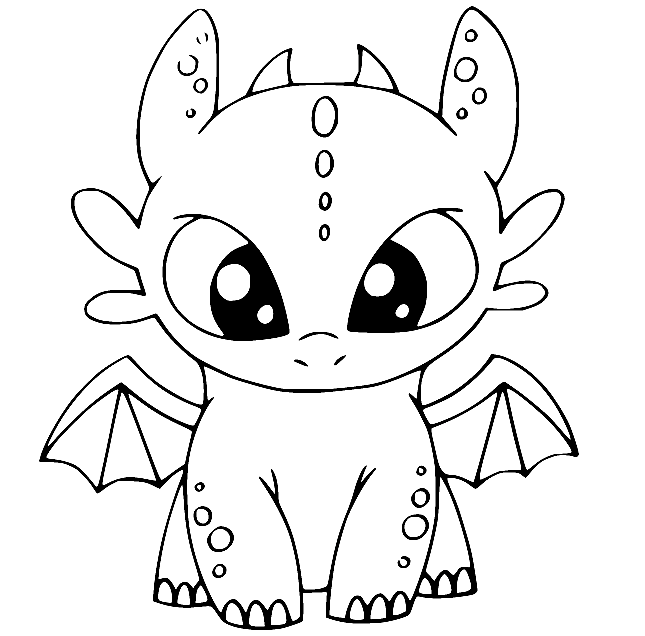 Cute Baby Dragon from How to Train Your Dragon