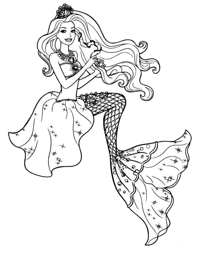 Schattige Barbie Zeemeermin van Mermaid