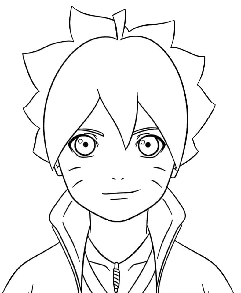 Cute Boruto Coloring Pages