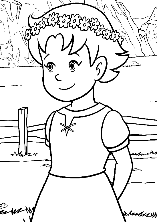 Cute Heidi Coloring Pages