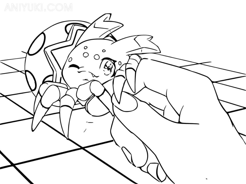 Cute Spider Kumoko Coloring Page