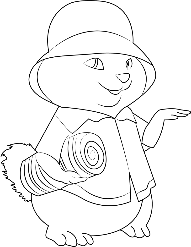 Cute Theodore Coloring Pages